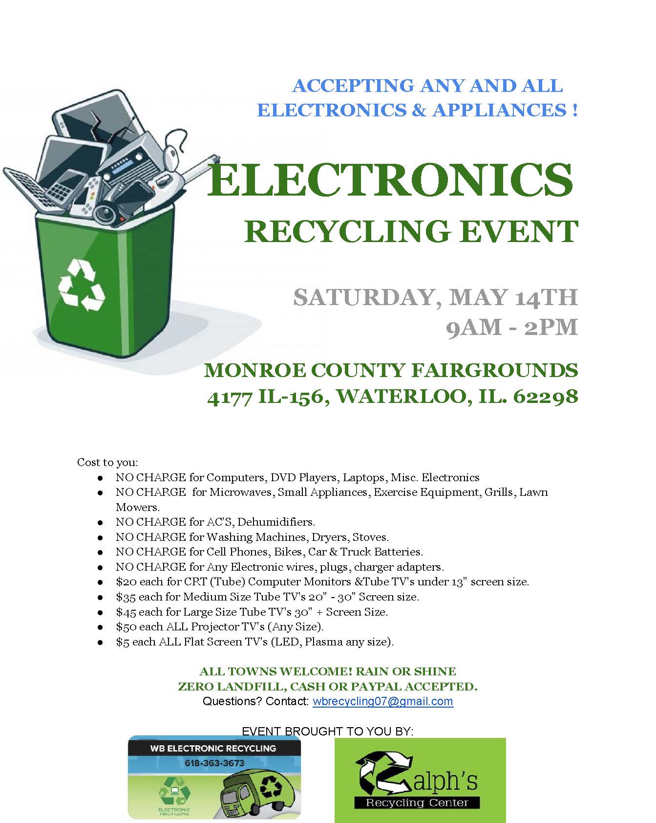 Electronics Recycling Event City of Waterloo, IL