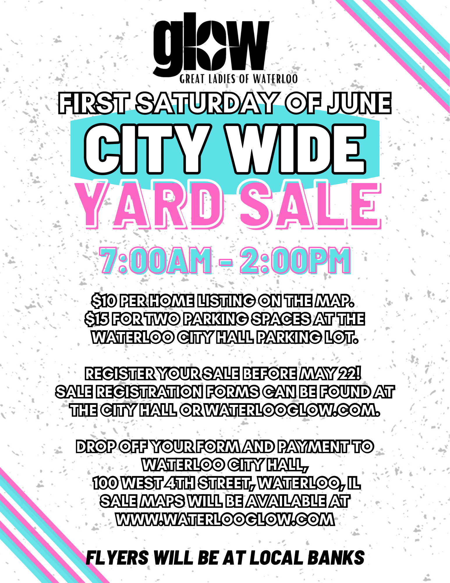 2024 GLOW City-Wide Yard Sale - City of Waterloo, IL