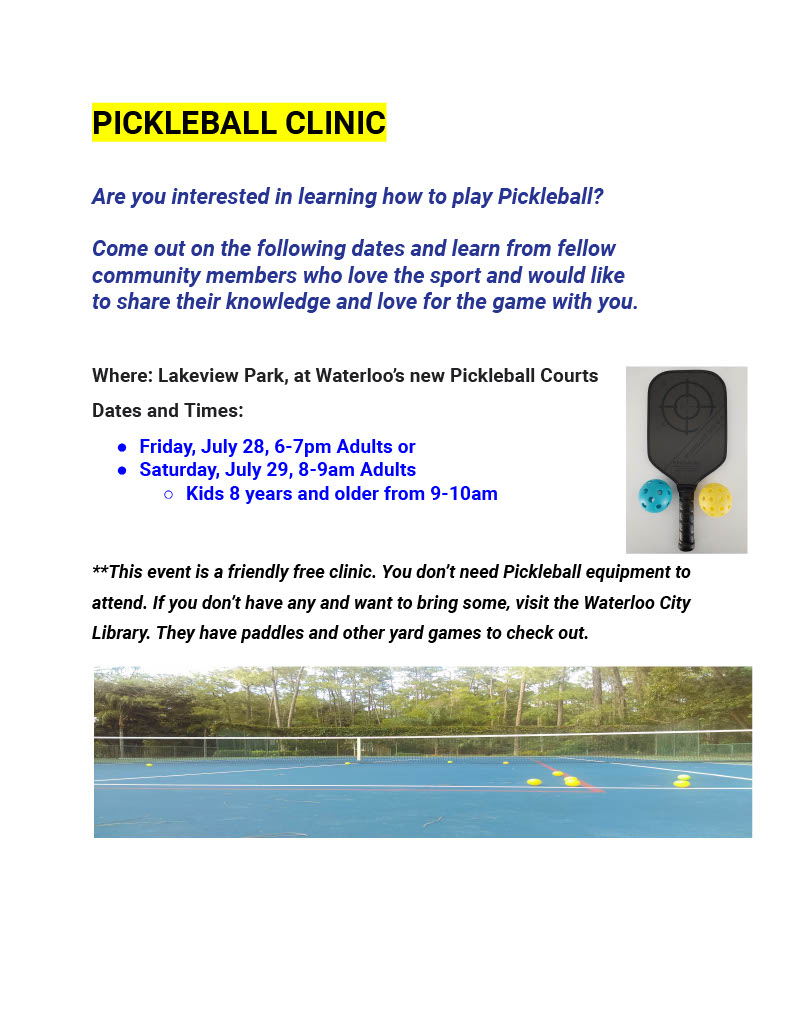 pickleball clinic flyer